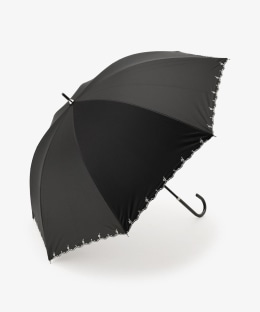 スカラップフラワー刺繍晴雨兼用長傘 日傘
