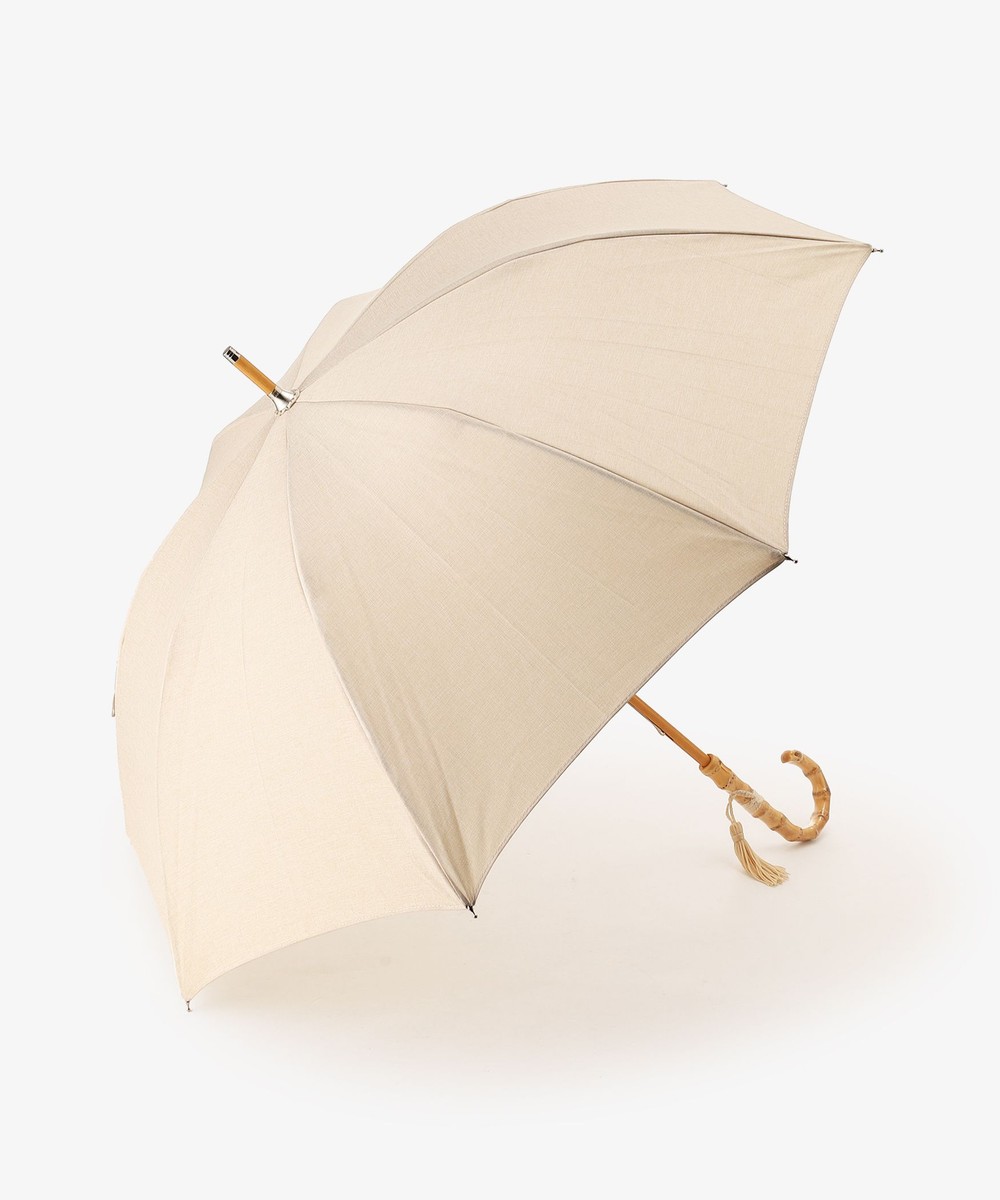 日傘（折りたたみ・長傘・晴雨兼用） プレーンカラーバンブーハンドル晴雨兼用長傘 日傘