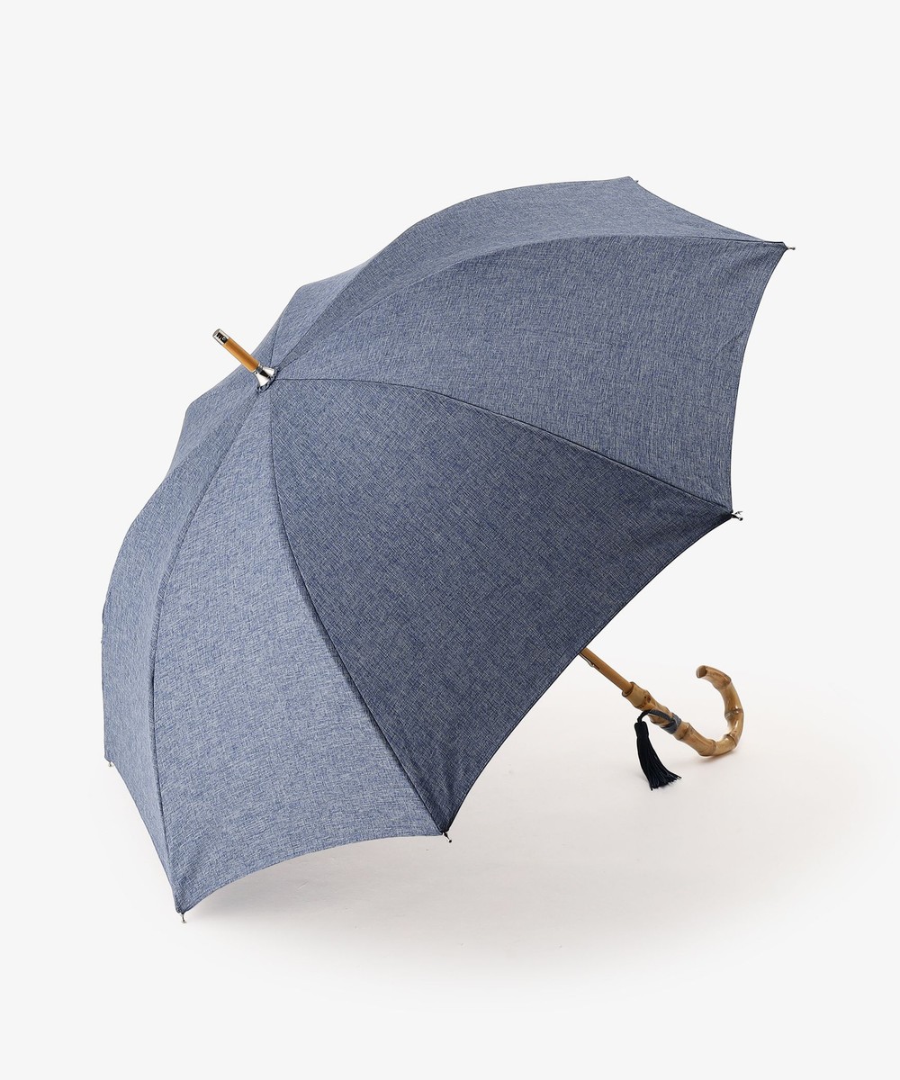 日傘（折りたたみ・長傘・晴雨兼用） プレーンカラーバンブーハンドル晴雨兼用長傘 日傘