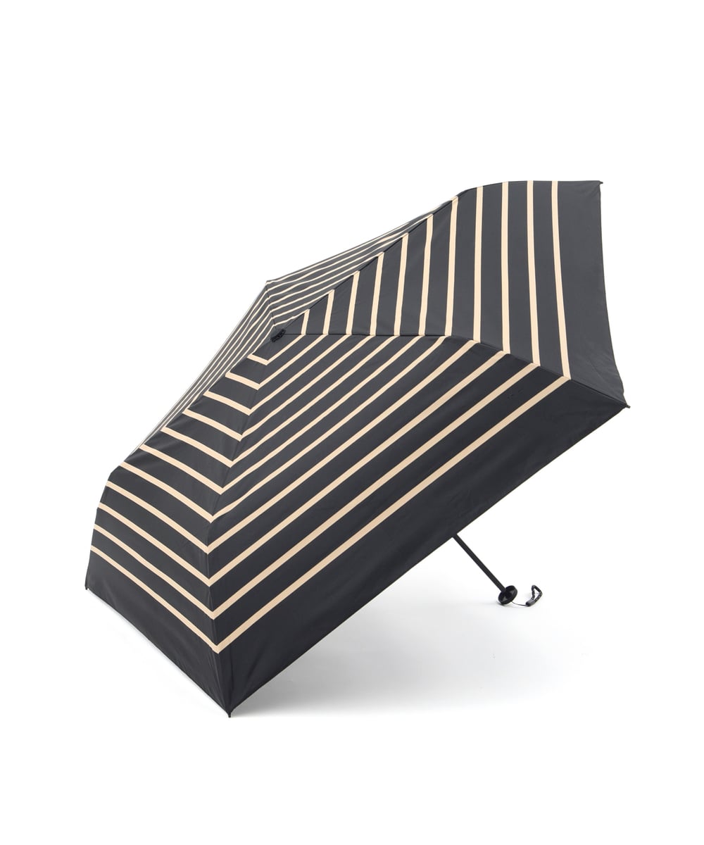 折りたたみ傘・折りたたみ日傘 ボーダー柄晴雨兼用折りたたみ傘 日傘