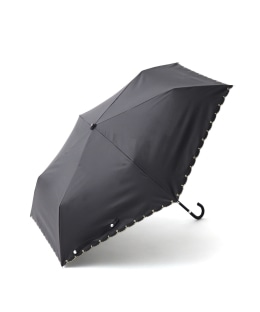 スカラップハート刺繍晴雨兼用折りたたみ傘 日傘