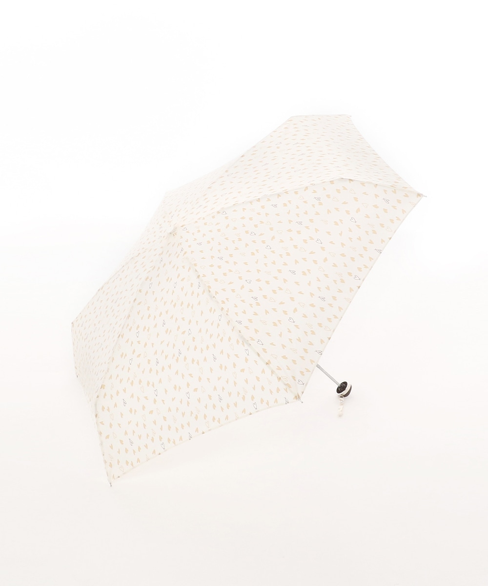 雨傘 ハート柄5段折りたたみ傘 雨傘