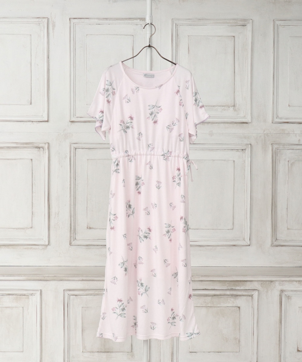 フラワー柄カップ付きワンピース ファブリック アフタヌーンティー公式通販サイト