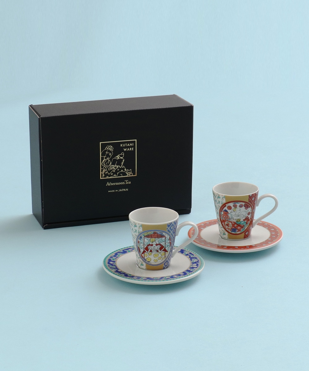 Kutani ware cup & saucer pair set