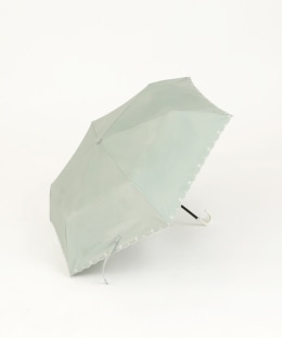 スカラップフラワー刺繍晴雨兼用折りたたみ傘 日傘