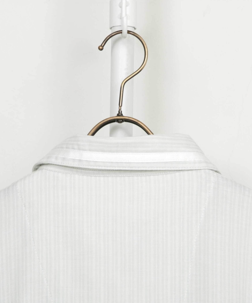 ストライプ柄コットンストレッチダブルガーゼ襟付きワンピースパジャマ ファブリック アフタヌーンティー リビング公式通販サイト