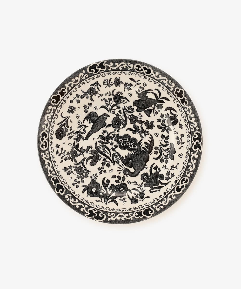 プレート・皿 プレート 17.5cm/ブラックリーガルピーコック/Burleigh