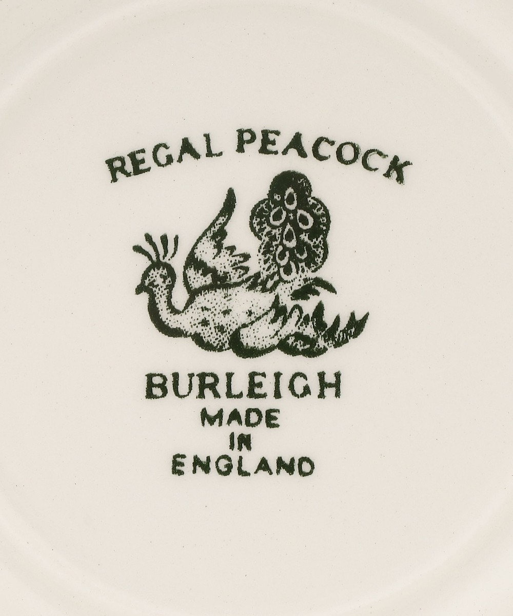 プレート 17.5cm/グリーンリーガルピーコック/Burleigh | アフタヌーン