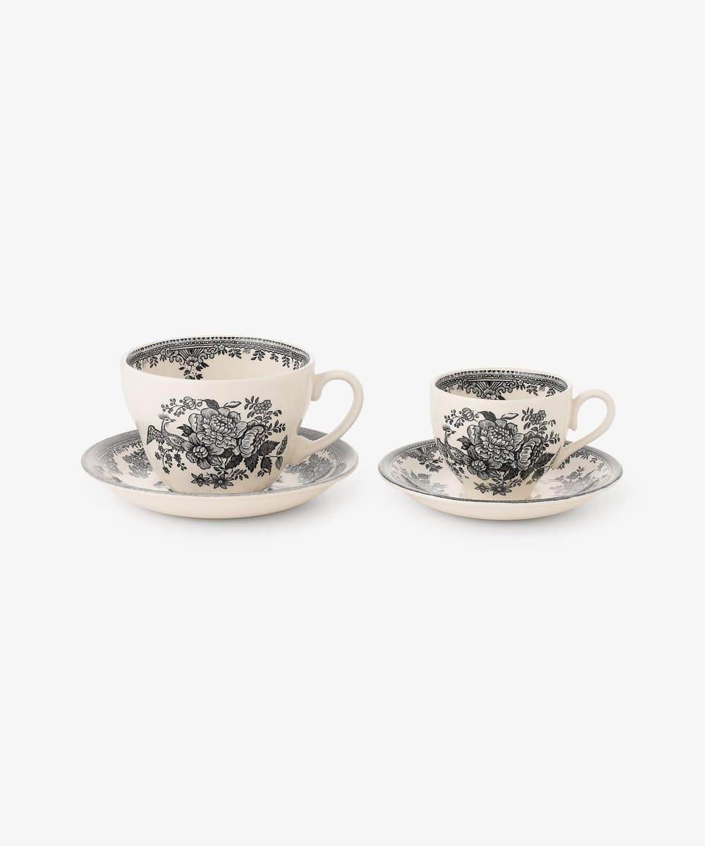カップ＆ソーサー 220ml ブラックアジアティックフェザンツ/Burleigh
