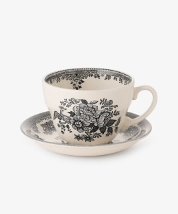 ブレックファーストカップ&ソーサー 430ml ブラックアジアティックフェザンツ/Burleigh