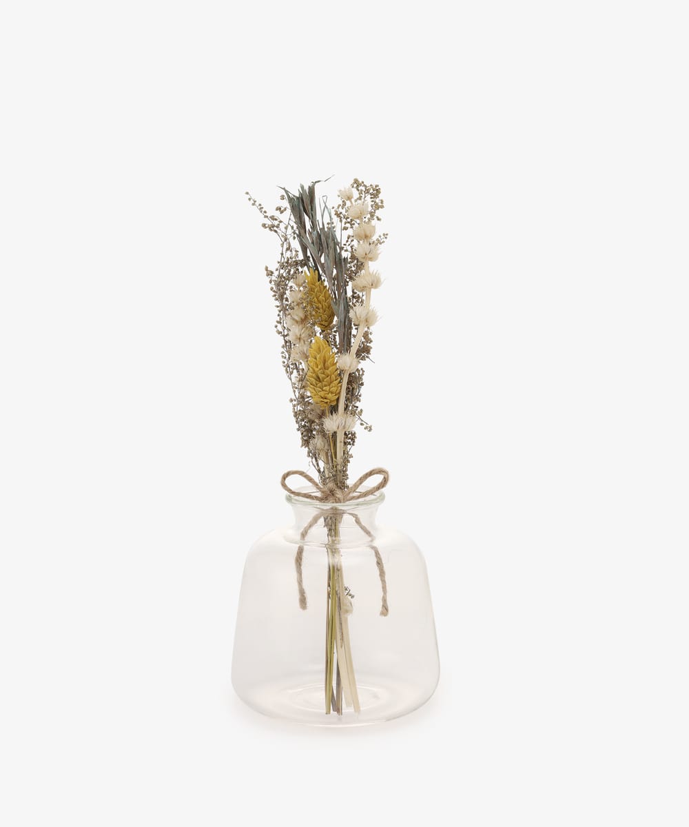 Dry Flower Into The Round-Vase/ドライフラワー&フラワーベースセット 
