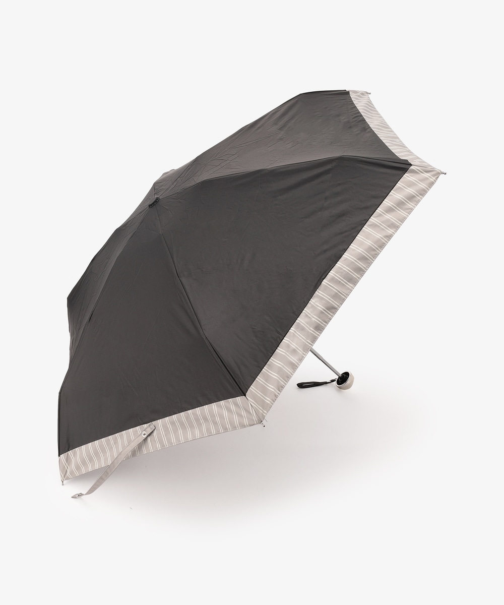 ストライプ晴雨兼用5段折りたたみ傘 日傘