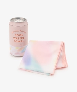 グラデーションクールウォータリー缶入りタオル