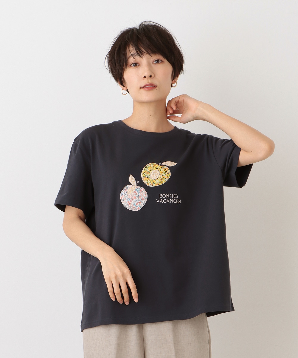 Tシャツ・カットソー アップルワイドTシャツ/リバティプリント