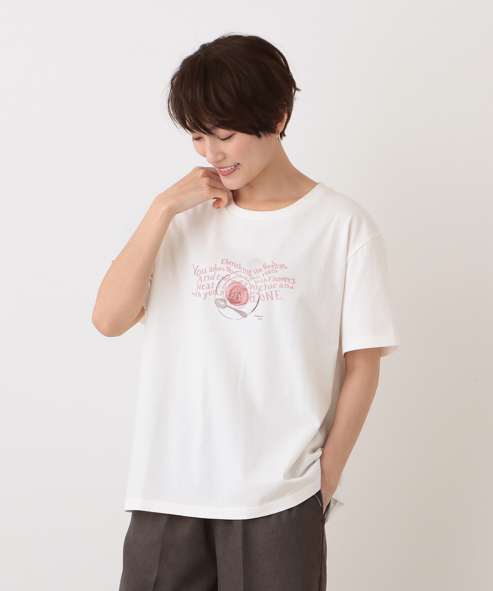 ワイドTシャツ/ロゴ/itabamoe