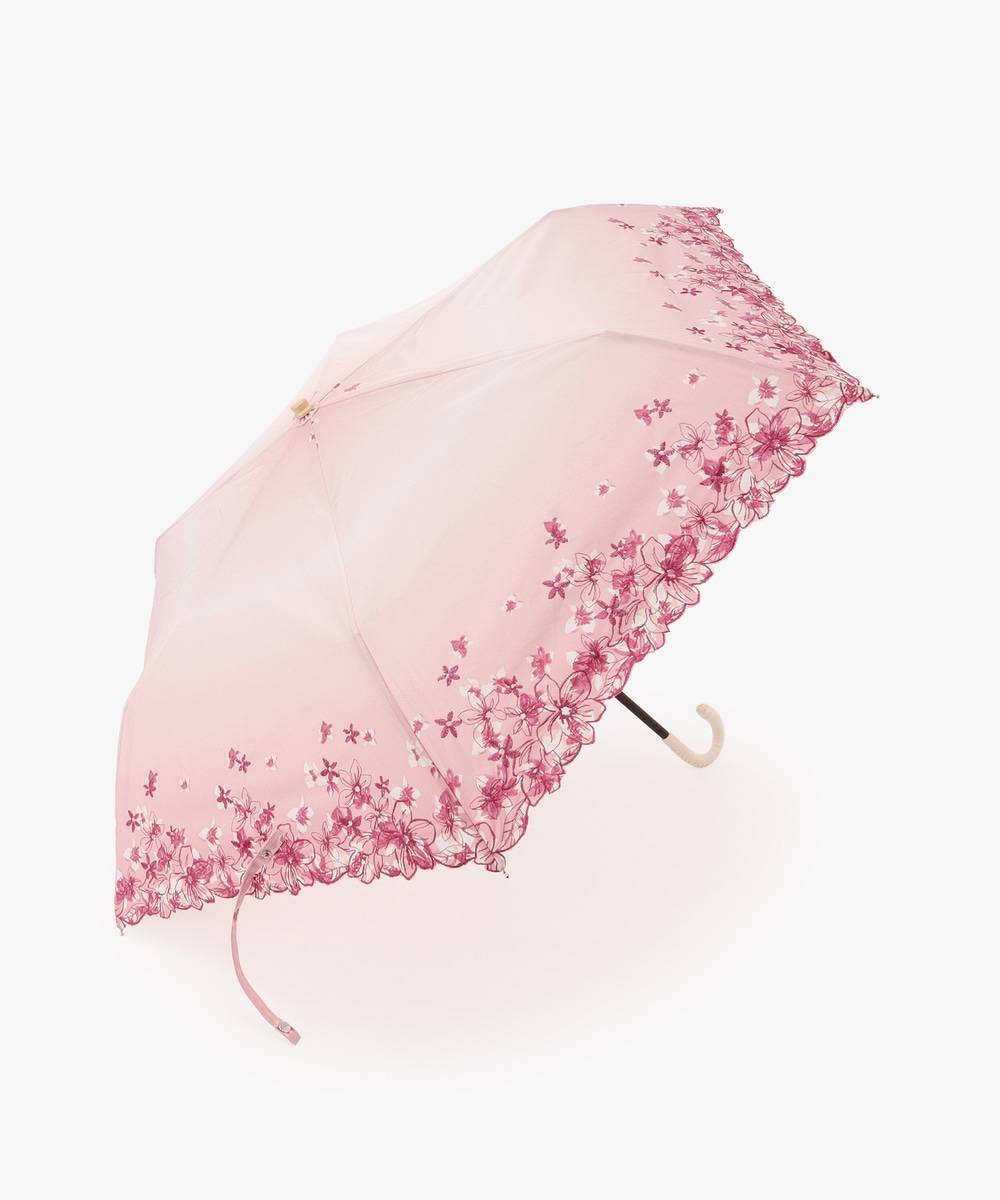 日傘（折りたたみ・長傘・晴雨兼用） フローラル晴雨兼用折りたたみ傘 日傘