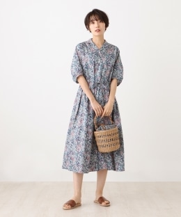 Web限定 開襟ワンピース リバティプリント アフタヌーンティー公式通販サイト