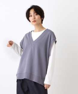 裏毛Vネックベスト