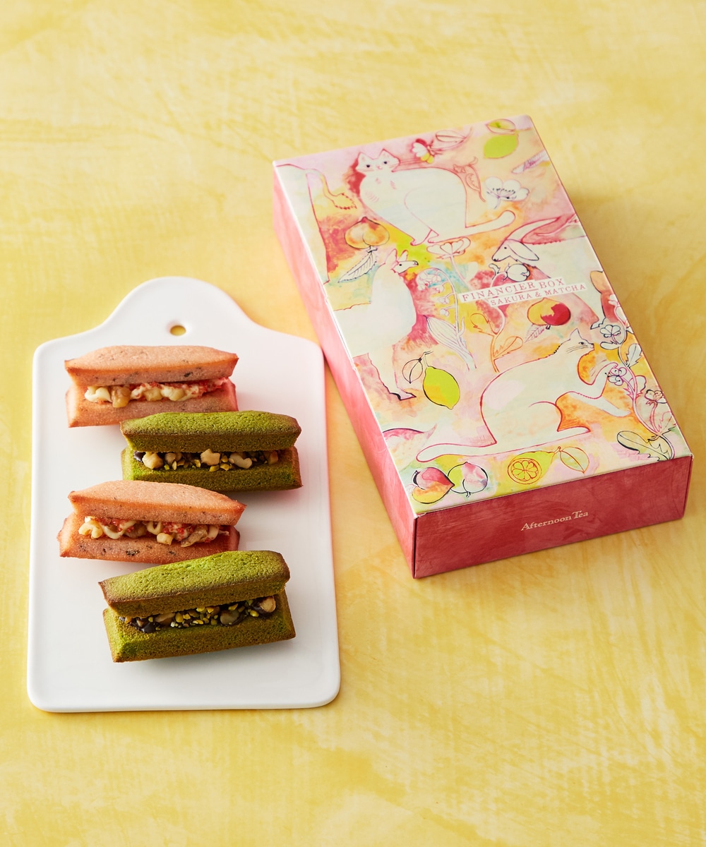 お菓子・食品 フィナンシェサンドボックス さくら＆抹茶/Afternoon Tea TEAROOM/TORANEKO BONBON