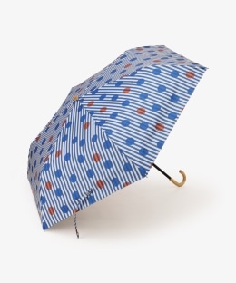 ドットストライプ晴雨兼用折りたたみ傘 日傘