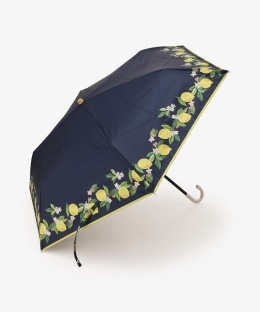 レモンプリント晴雨兼用折りたたみ傘 日傘