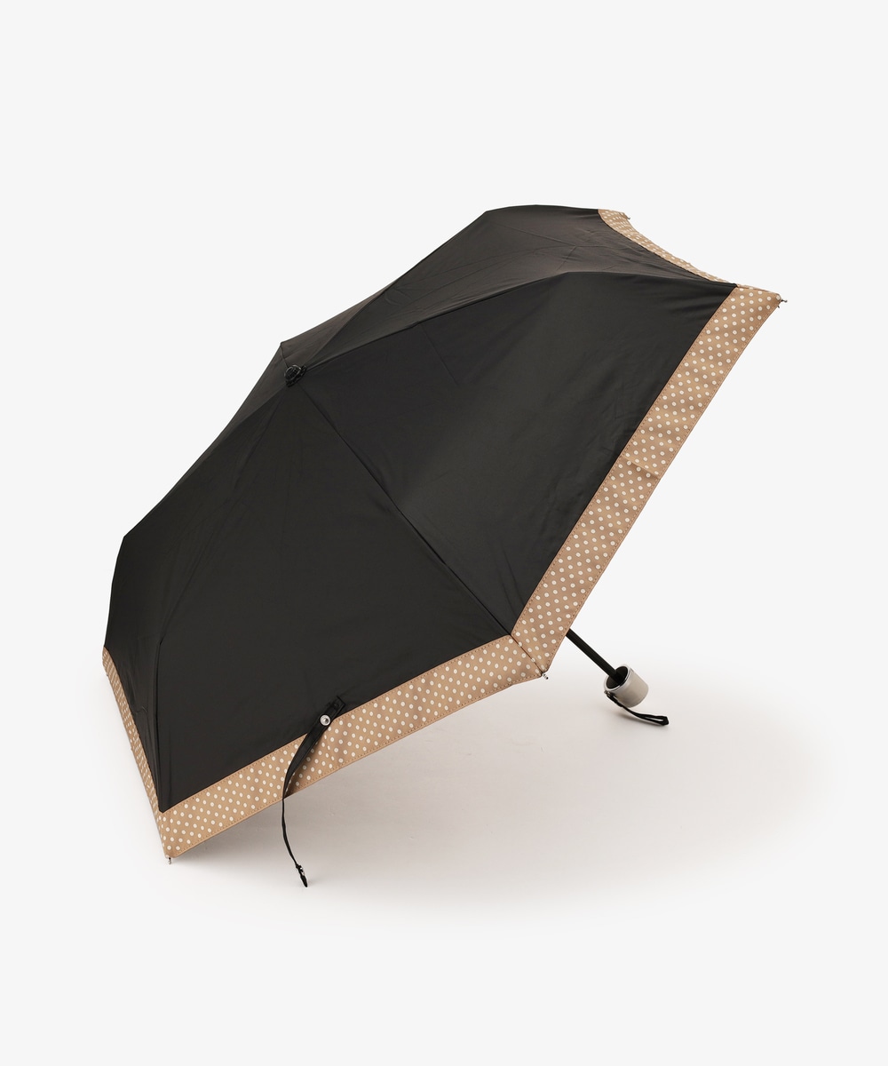 日傘（折りたたみ・長傘・晴雨兼用） ドットテープ晴雨兼用折りたたみ傘 日傘