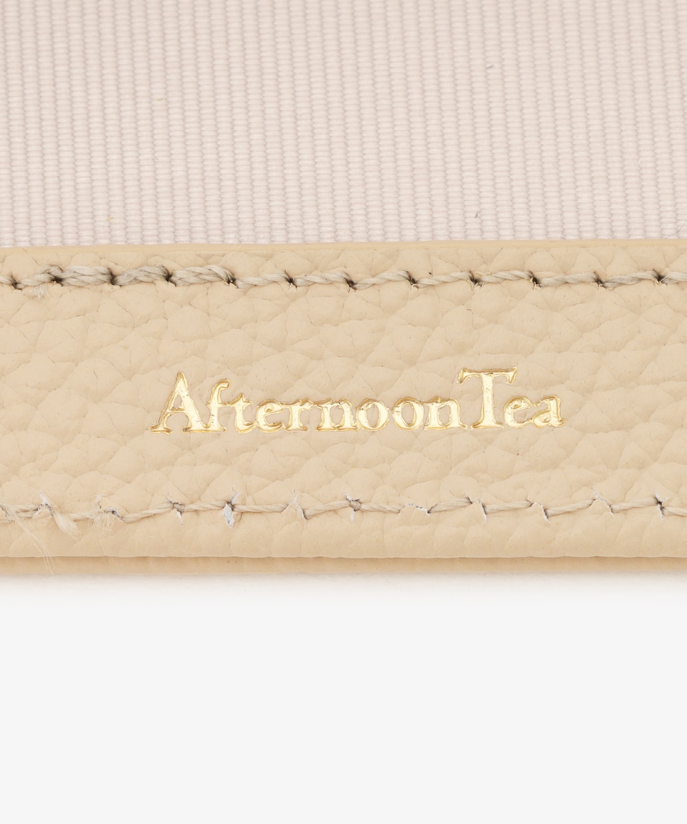 フラワーチャーム付き本革コードリールパスケース/Afternoon Tea