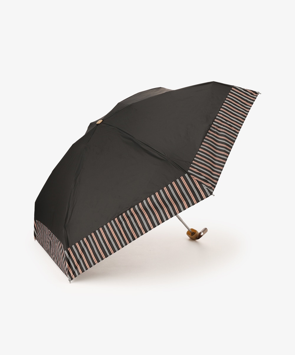 ストライプ晴雨兼用5段折りたたみ傘 日傘