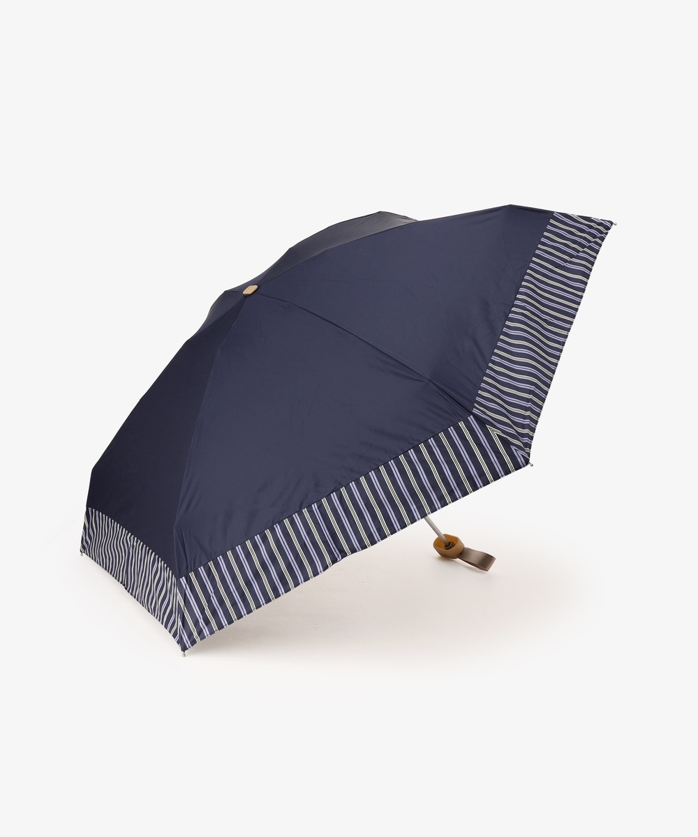 日傘（折りたたみ・長傘・晴雨兼用） ストライプ晴雨兼用5段折りたたみ傘 日傘