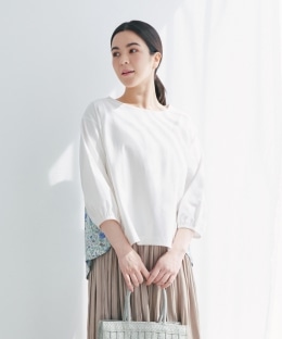 【WEB限定】後見頃切替プルオーバー/リバティプリント