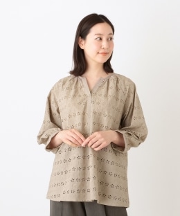 インド綿刺繍ブラウス