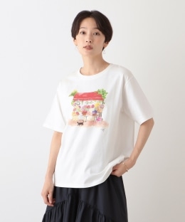 巾着ポーチ付きTシャツ/miyo tsuchiya