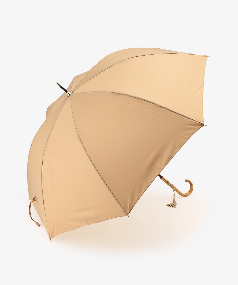 雨傘 タッセル付きバンブーハンドル長傘 雨傘