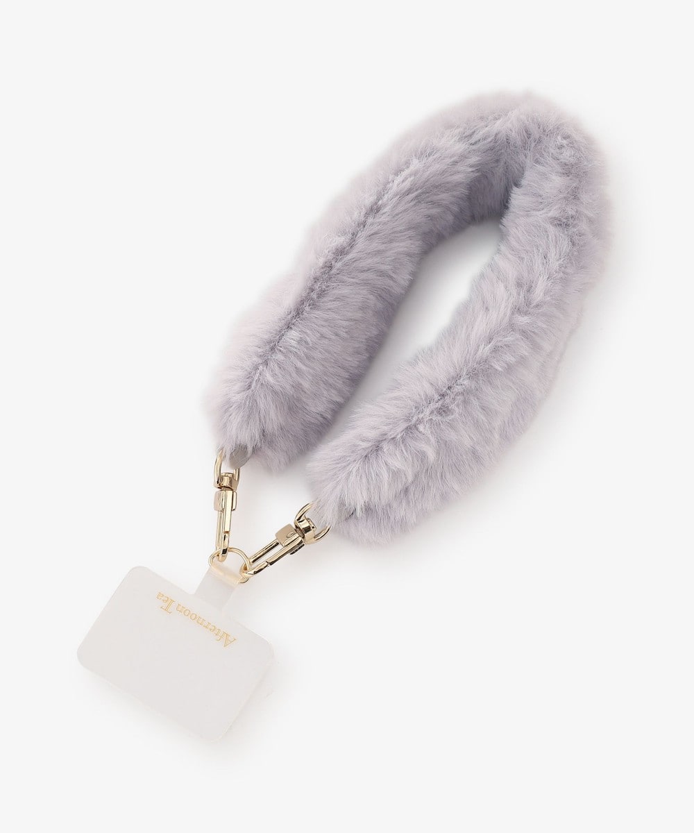 スマホケース・アクセサリー フェイクファースマホハンドストラップ