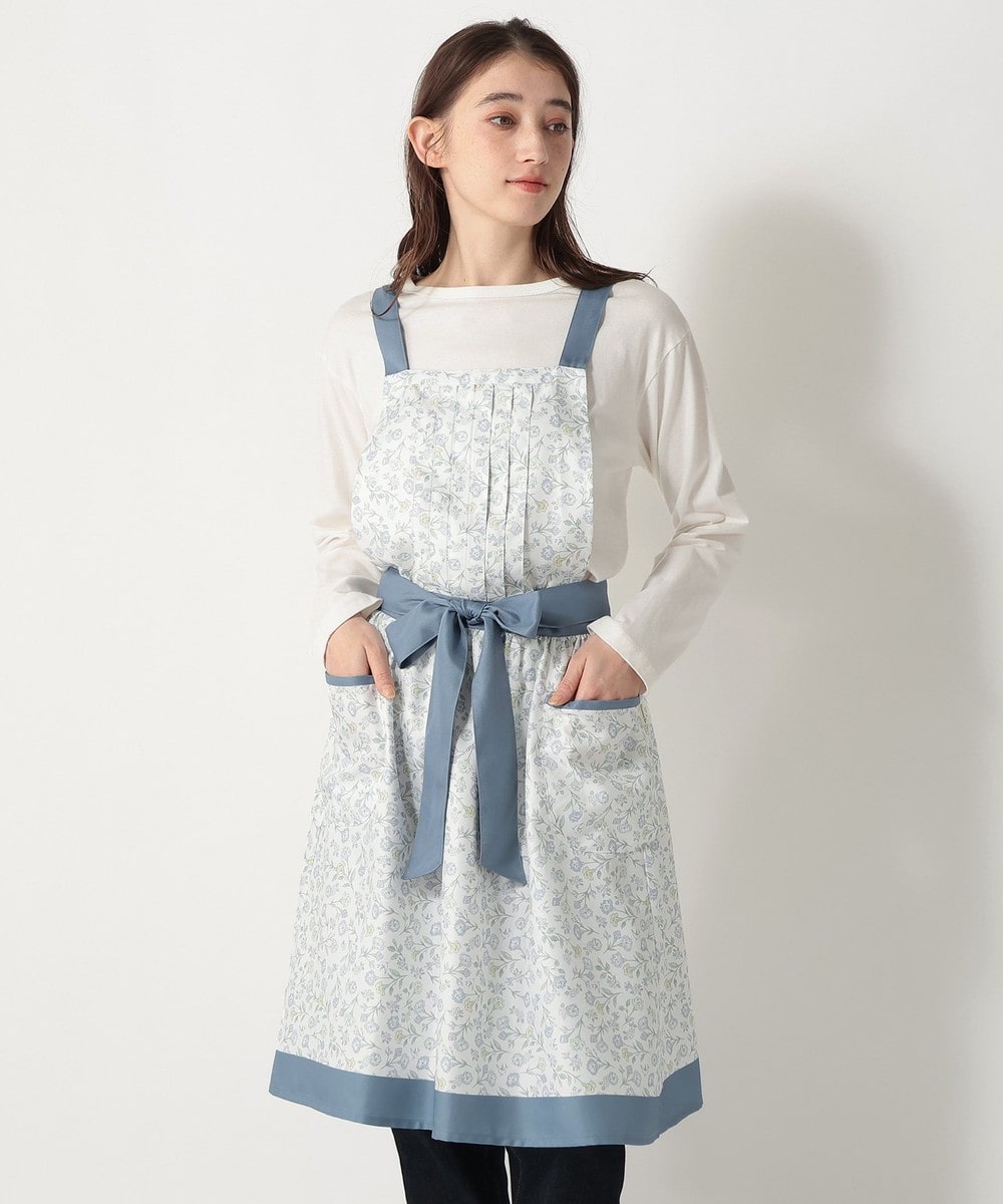 エプロン フラワーアートリボンエプロン