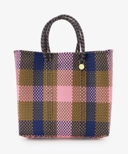 メルカドバッグS/3COLORS CHECK/Letra