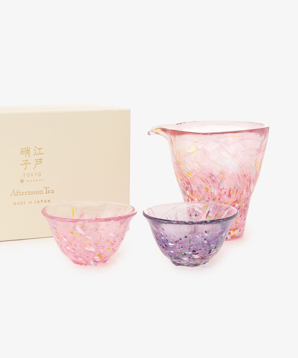 グラス・コップ・タンブラー 江戸硝子桜酒器セット