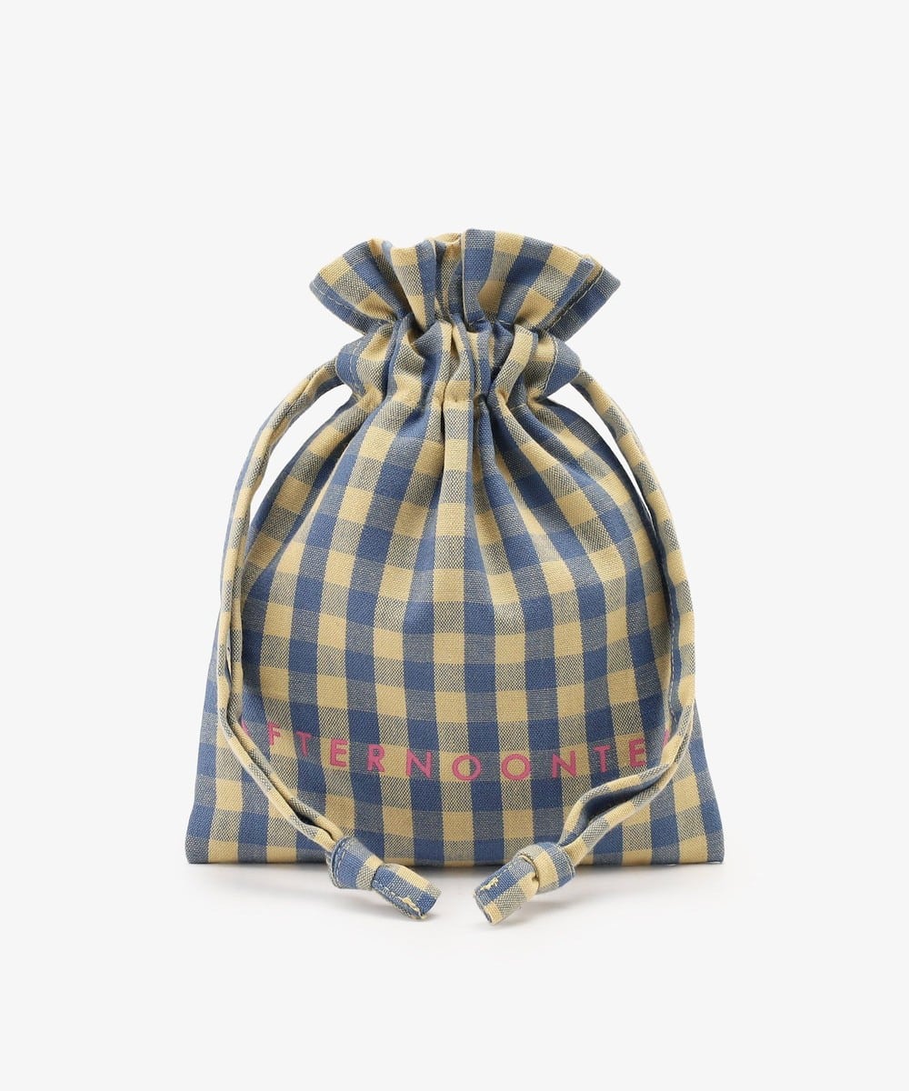 ポーチ・ティッシュポーチ・巾着 ギンガムチェック巾着ポーチ