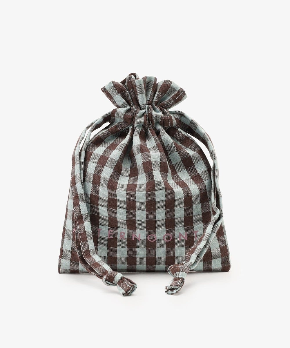 ポーチ・ティッシュポーチ・巾着 ギンガムチェック巾着ポーチ