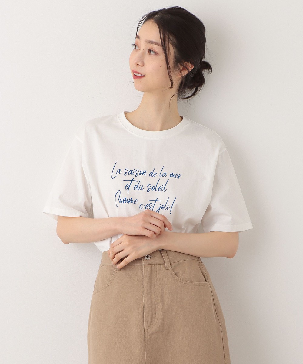 Tシャツ・カットソー MON JOURNALプリントTシャツ