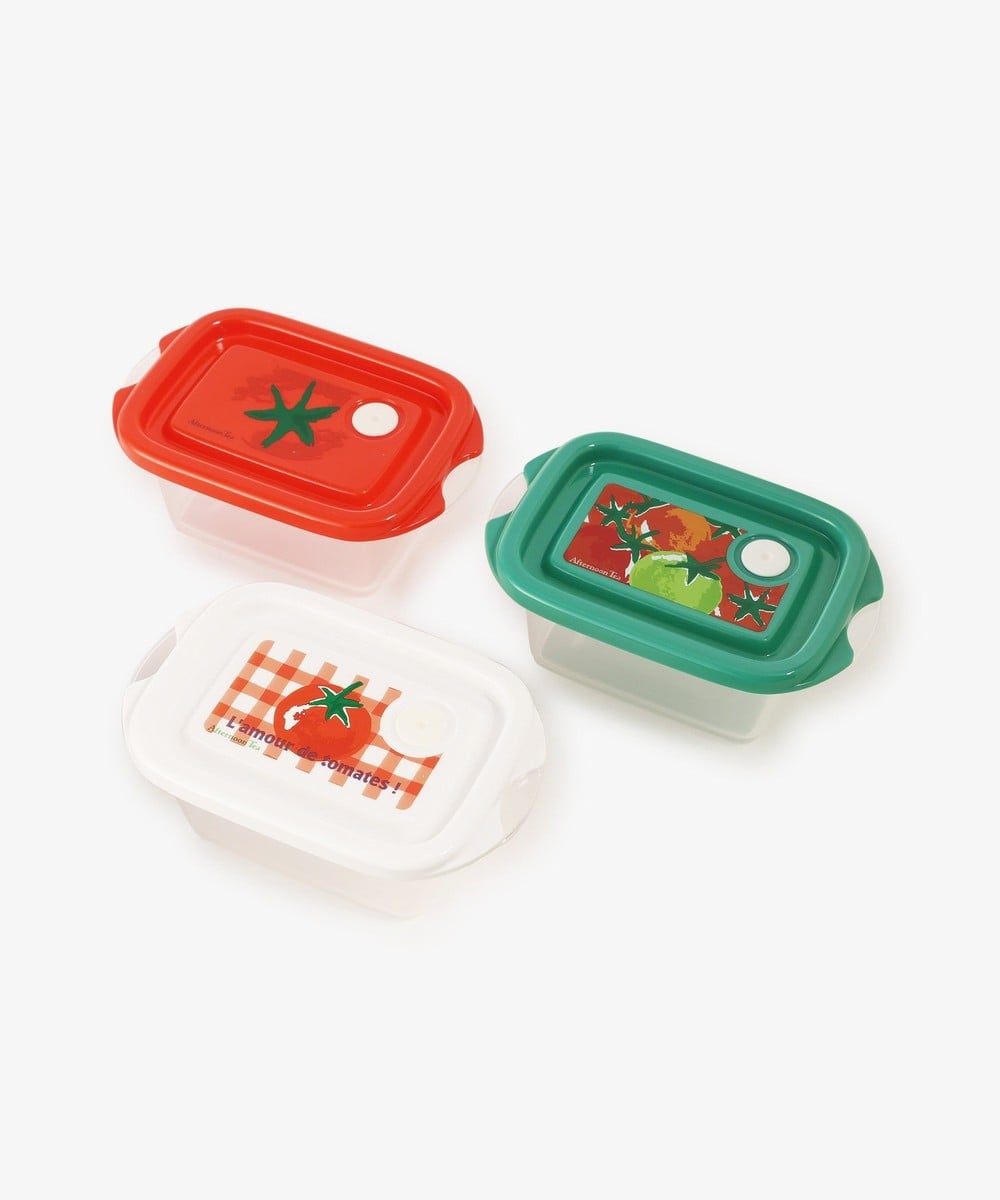 タッパー・保存容器・冷水筒 TOMATO抗菌保存容器セットS
