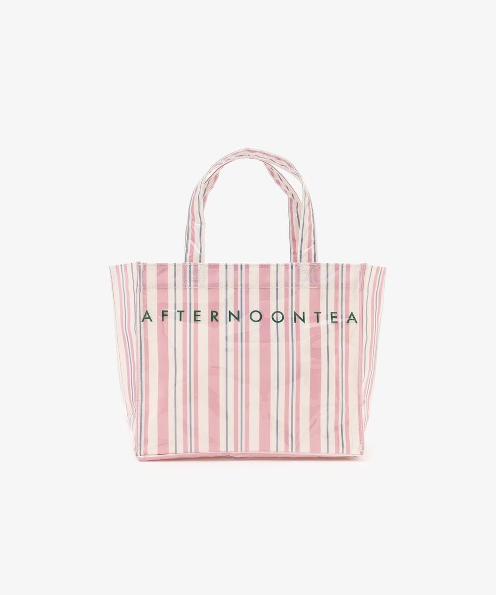 トートバッグ ストライプビニルミニトートバッグ