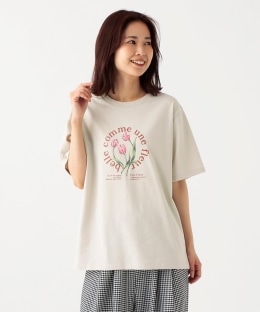 フラワーTシャツ/チューリップ