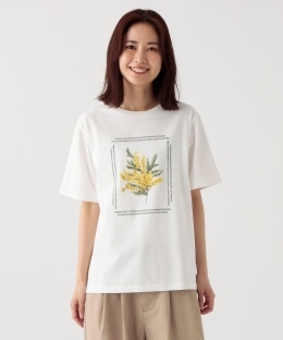 フラワーTシャツ/ミモザ