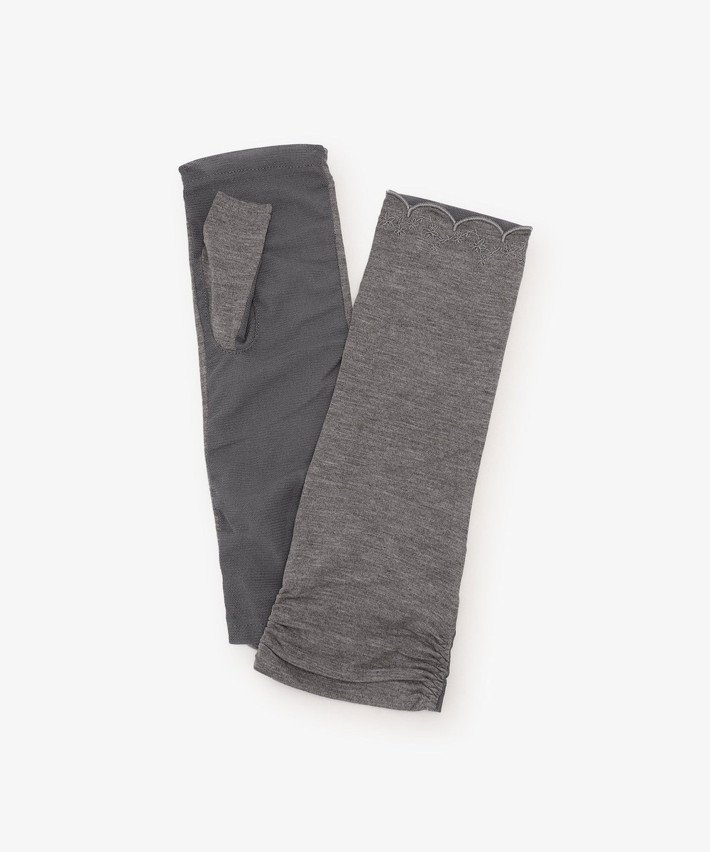 グローブ・手袋 スカラップ刺繍 UVアームカバー/ショート