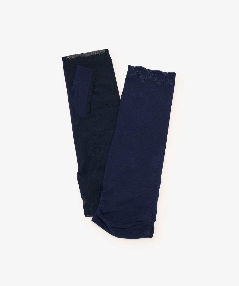 グローブ・手袋 スカラップ刺繍 UVアームカバー/ショート