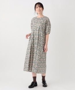 【WEB限定】タックワンピース/リバティプリント