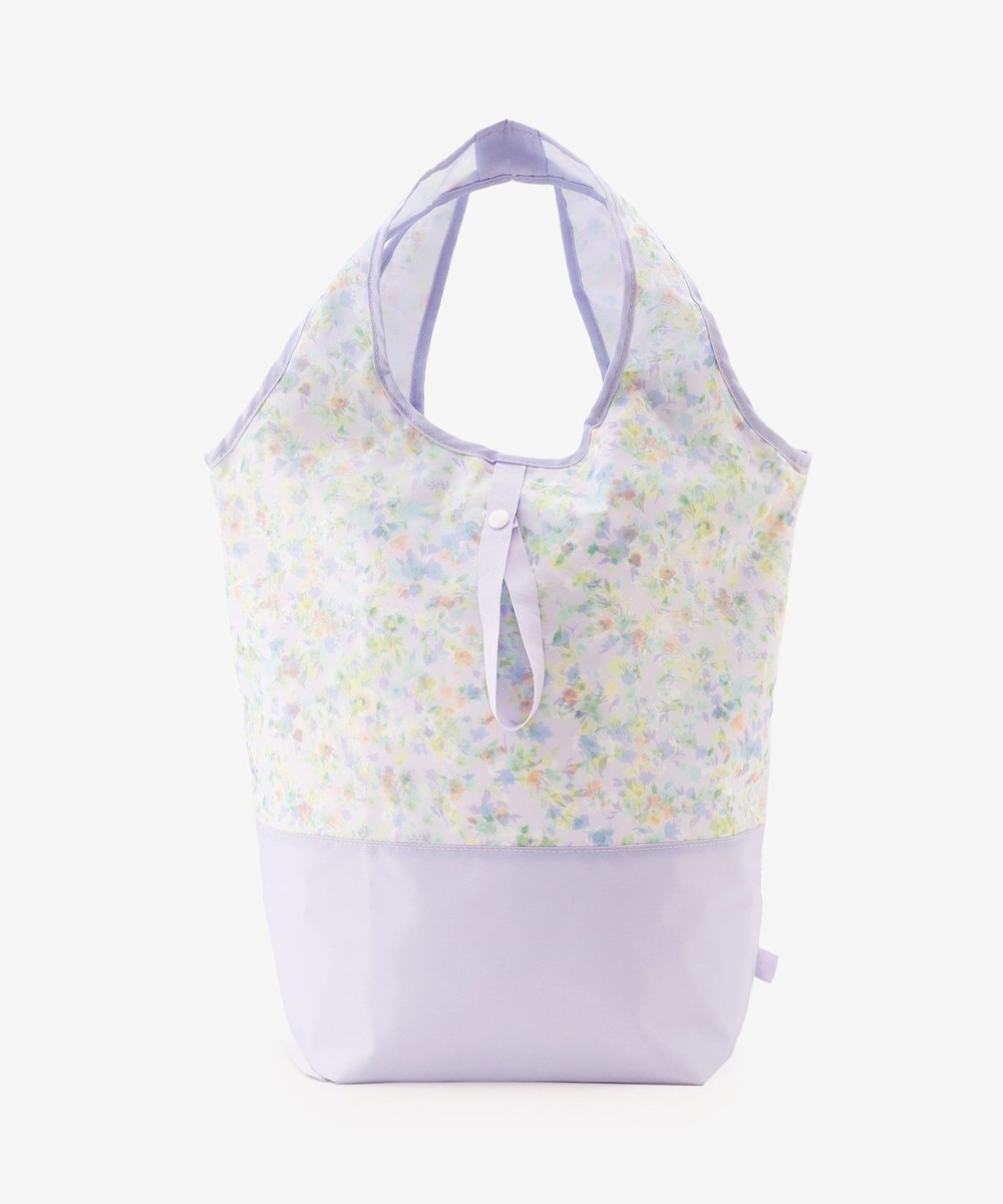 エコバッグ・保冷バッグ フラワー抗菌保冷ショッピングラップバッグL