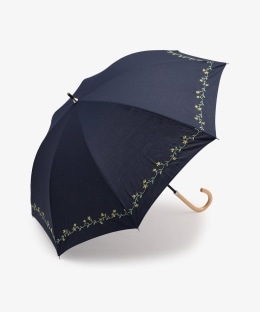 小花刺繍晴雨兼用長傘 日傘