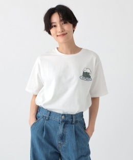 ワンポイントプリントTシャツ/ナガキパーマ